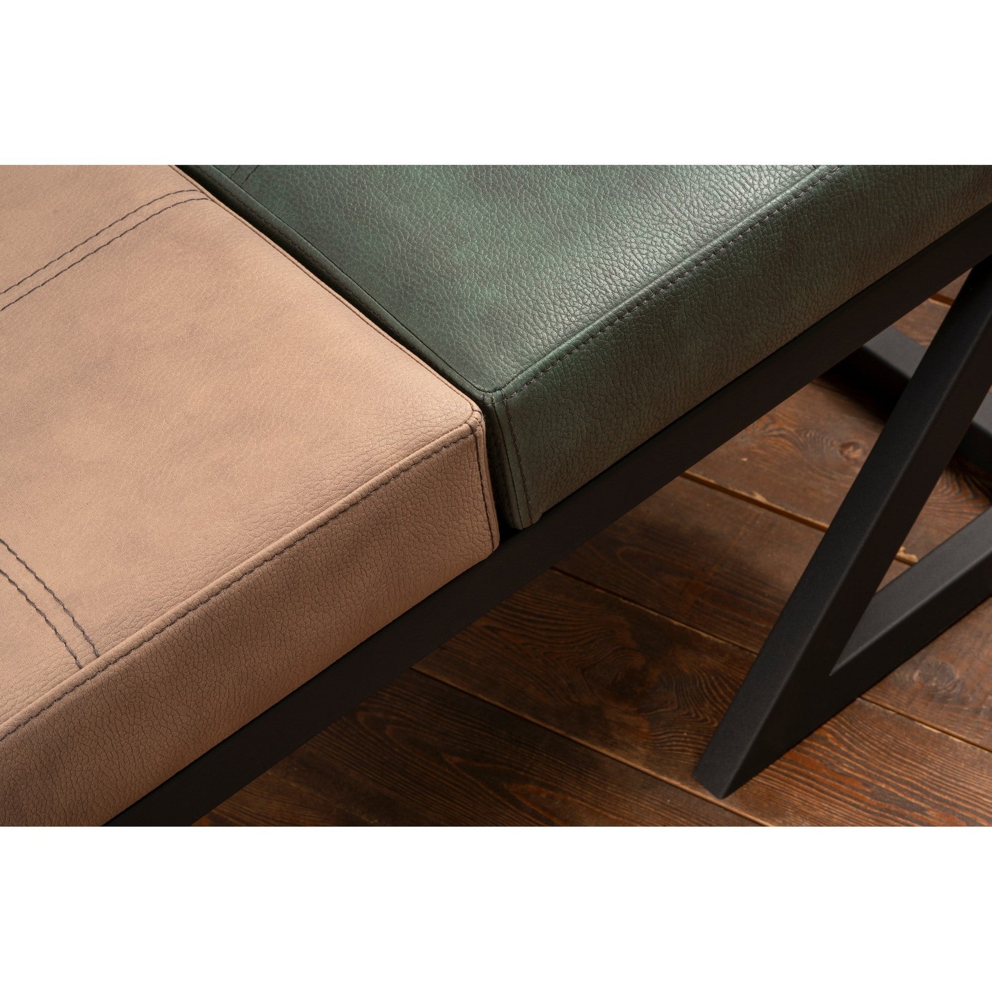 Pouf Brda - Beige, Green